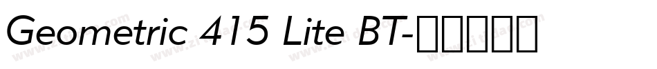 Geometric 415 Lite BT字体转换